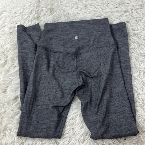 Lululemon Align Pant II 25" Mini Heathered Herringbone Heathered Black White - Picture 3 of 6